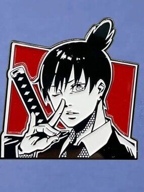 Chainsaw Man: Aki Hayakawa Manga Portrait Enamel Pin - Dark Shonen Tribute Colle